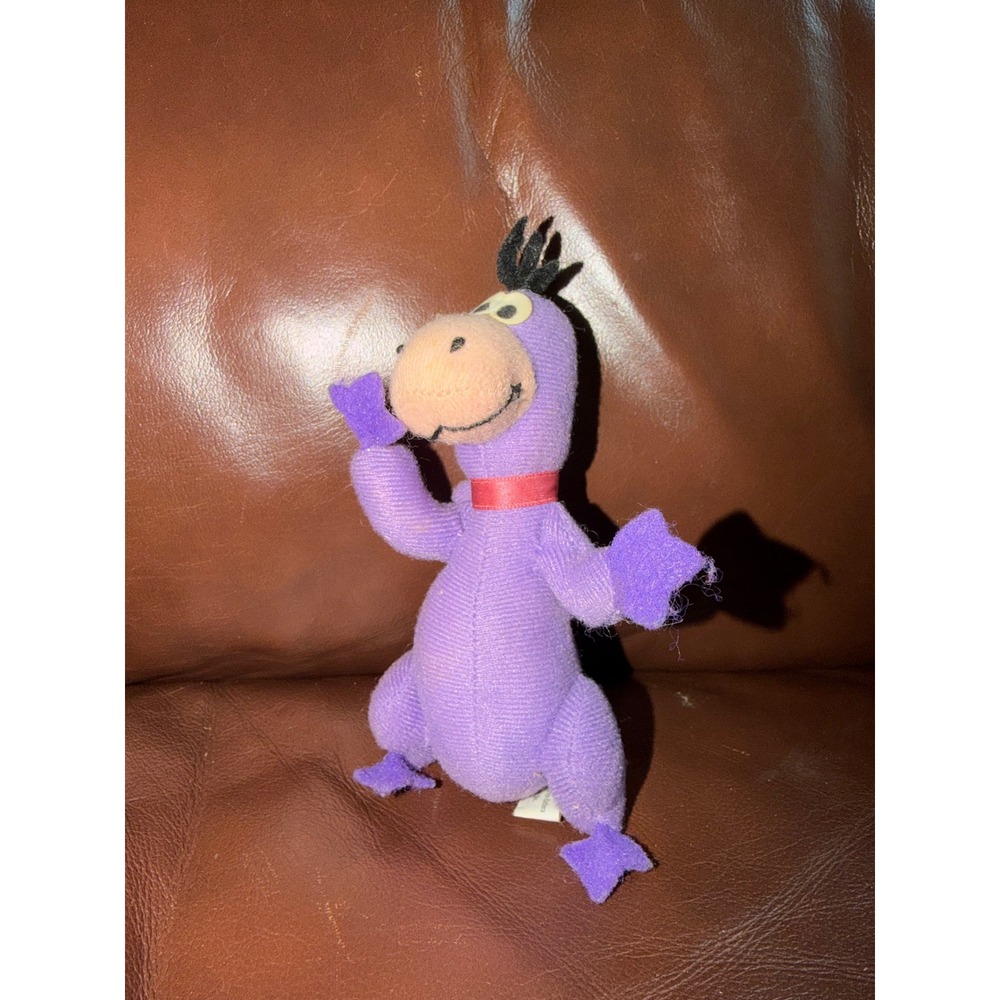 Vintage 1988 Hanna-Barbera Dino The Flintstones Purple Plush Stuffed Animal Toy